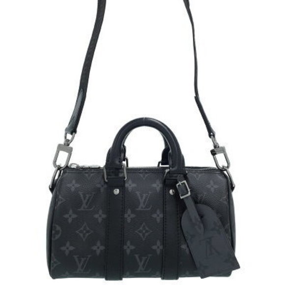 Louis Vuitton Monogram Eclipse Black Reverse Keepall Bandouliere Bag - Picture 1 of 8